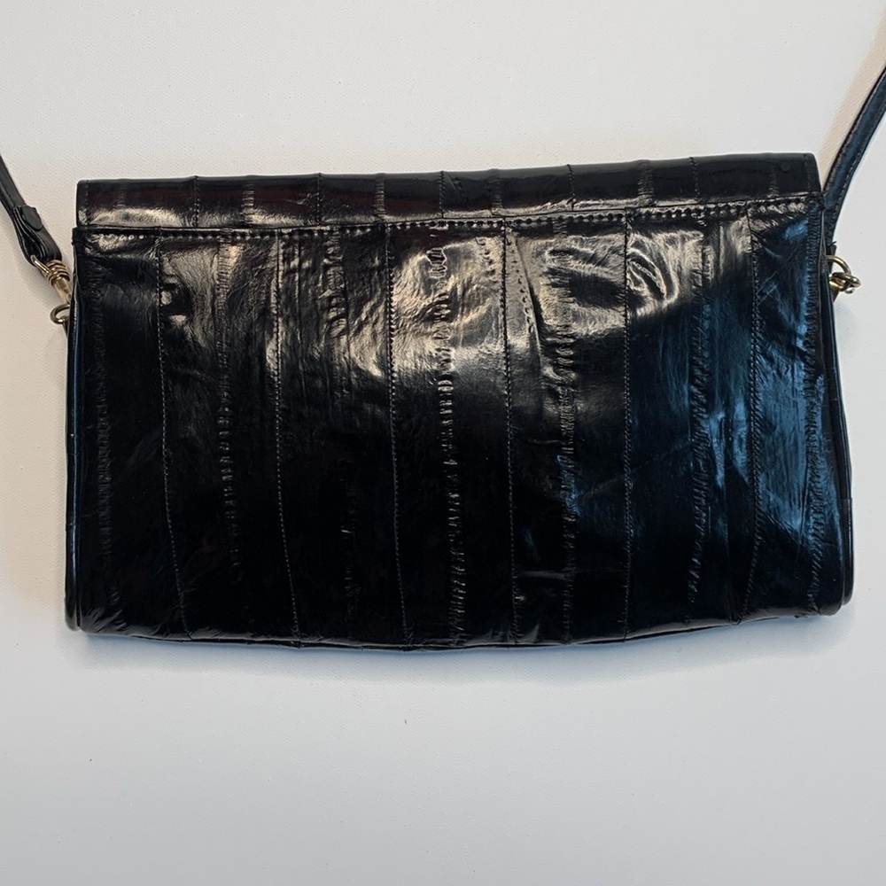 Vintage 1970s Eel Skin Clutch Hamdbag - Picture 5 of 7